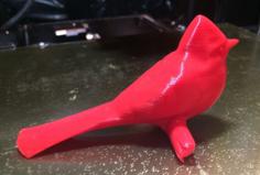 Cardinal On A Branch (smoothed Remake) 3D Printer Model