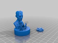 Nikola Tesla Bust Bank 3D Printer Model