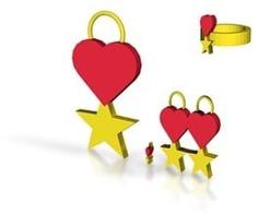 Star Heart Jewelry Set 3D Printer Model