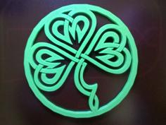 Celtic Clover Coaster 3D Printer Model