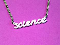 Science Text Necklace 3D Printer Model