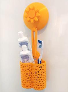 Suction Cup Bathroom Basket (fully Printed) 3D Printer Model