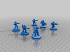 ODST 28mm Figures W/base 3D Printer Model