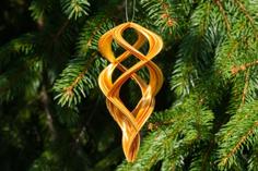 Elegant Double-Spiral Christmas Ornament 3D Printer Model