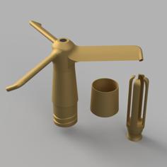 CO2 Powered Propeller 3D Printer Model