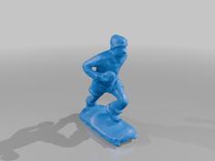 Sculpture Of Runner In Snow 3D Printer Model