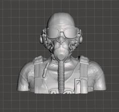 R/C WW2 USAAF Pilot With Mask 3D Printer Model