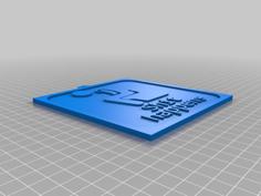 Toilet Sign Shit Happens 3D Printer Model