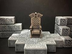 Delving Decor: Wolf Throne (28mm/Heroic Scale) 3D Printer Model