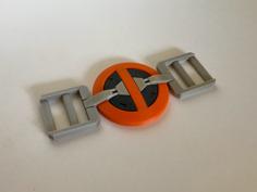 Multi Color Deadpool Belt Buckle 3D Printer Model