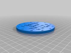 Harry Potter Drink Costers – Revised 3D Printer Model