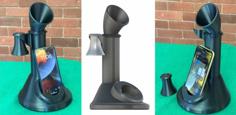 Classic Old Candlestick Phone Shaped – IPhone Holder / Stand 3D Printer Model