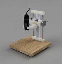 USB Microscope Stand – Very Rigid, Two Axis 3D Printer Model