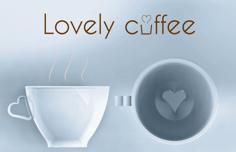 Lovely Coffee. A Relaxing Cup Of Cafe Con Leche With Hidden Heart. 3D Printer Model