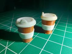 Coffee Cup Earrings 3D Printer Model