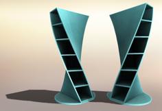 Wonkey Twisted Shelves – Mirrored Pair 3D Printer Model