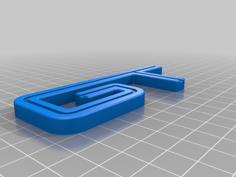 Mustang GT Fender Badge 3D Printer Model