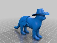 Cowboy Cat 3D Printer Model