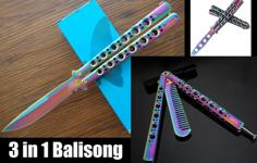 Balisong Comb, Trainer, & Blade 3D Printer Model