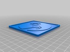 Steam Logo Coaster 3D Printer Model