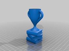 Trophy On Stack Of Books 3D Printer Model