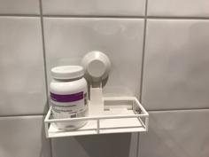 Small Bathroom Shelves For IKEA Tisken Suction Cups 3D Printer Model