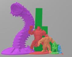 D&D Miniature Height Reference 3D Printer Model