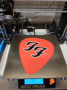 Giant Foo Fighters Multicolor Guitar Pick 3D Printer Model