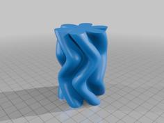 Swirling Flower Petal Vase 3D Printer Model