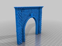 Tunnel Portal Singl H0 3D Printer Model