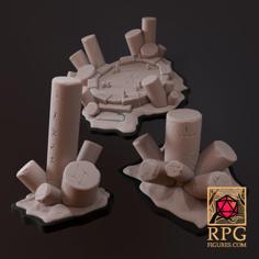 Printable Terrains – Basalt Pack 1 3D Printer Model