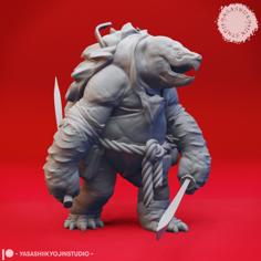 Dual Sword Tortle – Tabletop Miniature 3D Printer Model