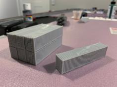 40′ Shipping Container In N-Scale (1:160) 3D Printer Model