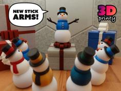 Small Snowman Fidget (New Arms) 3D Printer Model