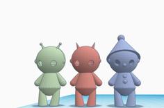 Cute Baby Figurines (Clown, Devil, Alien) 3D Printer Model