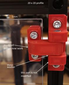 M.Project Door Hinge Modified 3D Printer Model