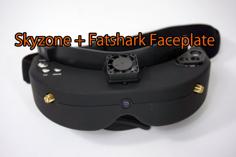 Skyzone V1/v2 FPV Goggle Faceplate Mod – Simple Way For Mounting The Fatshark Faceplate 3D Printer Model