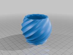 Swirling Pencil Holder 3D Printer Model