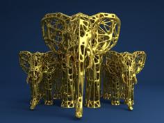 Elephant Voronoi Style 3D Printer Model