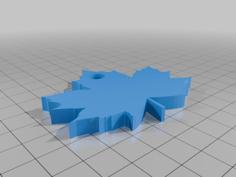 Maple Leaf Decoration With Hole 3D Printer Model