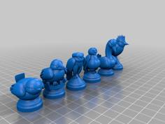 Bird Chess Set 3D Printer Model