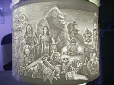 Halloween Horror Movie Lithophane 3D Printer Model