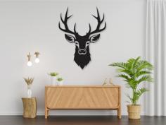 Deer, Wall Decor, Home Decoration 3D Printer Model