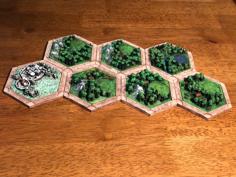 Catan Wood Variants For Dakanzla 2.0 Magnetic Base Set 3D Printer Model