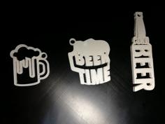 Beer Keychain 3D Printer Model