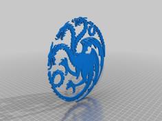 HOUSE TARGARYEN SIGIL 3D Printer Model