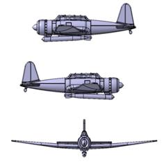 Nakajima B5N Kate 1:200 3D Printer Model