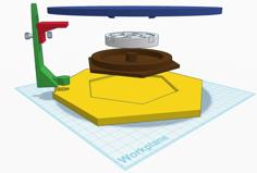 KINECT Turntable And Mount For 3D Scanning : First Ever TinkerCAD Design ! 3D Printer Model