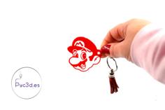 MARIO BROS FACE KEYCHAIN 3D Printer Model