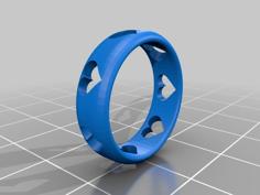 Dual Extrusion Valentine Ring 3D Printer Model